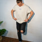 WYP loose fit T-Shirt weiß/off-white