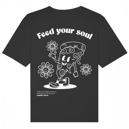 Feed your soul T-Shirt schwarz/blau