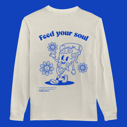 Longsleeve Feed your soul weiß/off-white