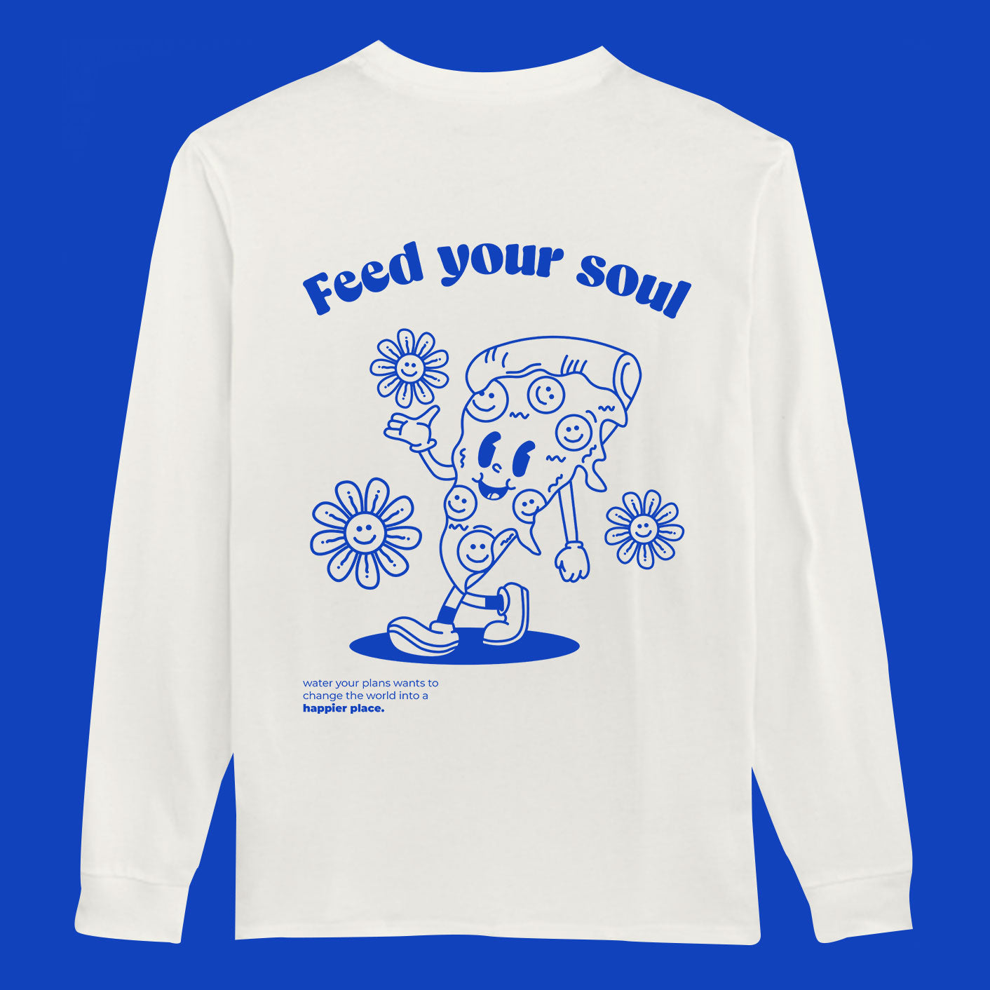 Longsleeve Feed your soul weiß/off-white